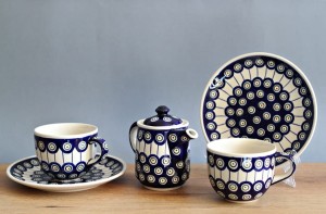 CERAMICZNY ZESTAW ŚNIADANIOWY DLA 2 OSÓB / DEKORACJA 8